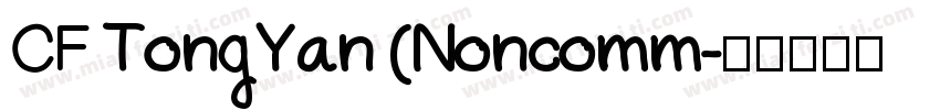CF TongYan (Noncomm字体转换